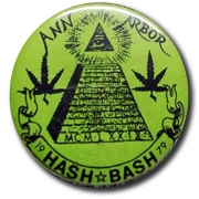 Ann Arbor Hash Bash Vintage Button
