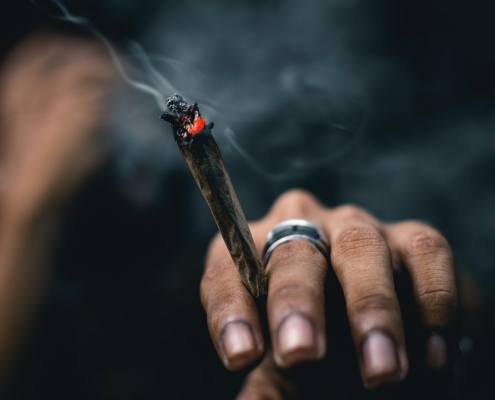 Smoking Marijuana by Ahmed Zayan