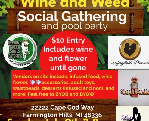Wine & Weed Pool Party in Farmington Hills Michigan