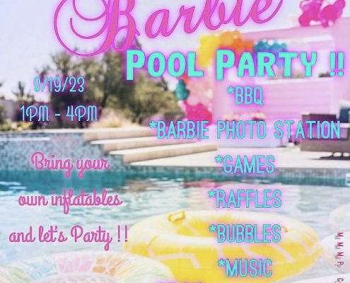 Barbie Pool Party at Vehicle City Social in Flint