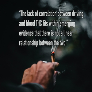 The lack of correlation between driving and blood THC fits within emerging evidence that there is not a linear relationship between the two